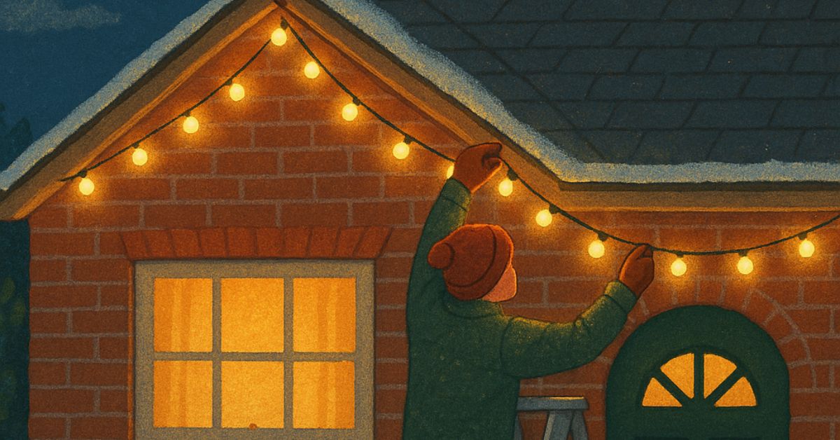 Hvordan hænger man julelys op på huset